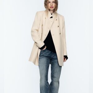 NEW/TAGS ON — Zara Double Breasted Pea Coat